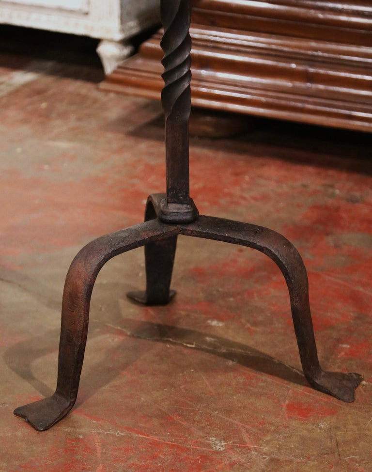 19th Century French Two-Side Forged Iron Music Stand Lectern with Fleur-de-Lys For Sale 6