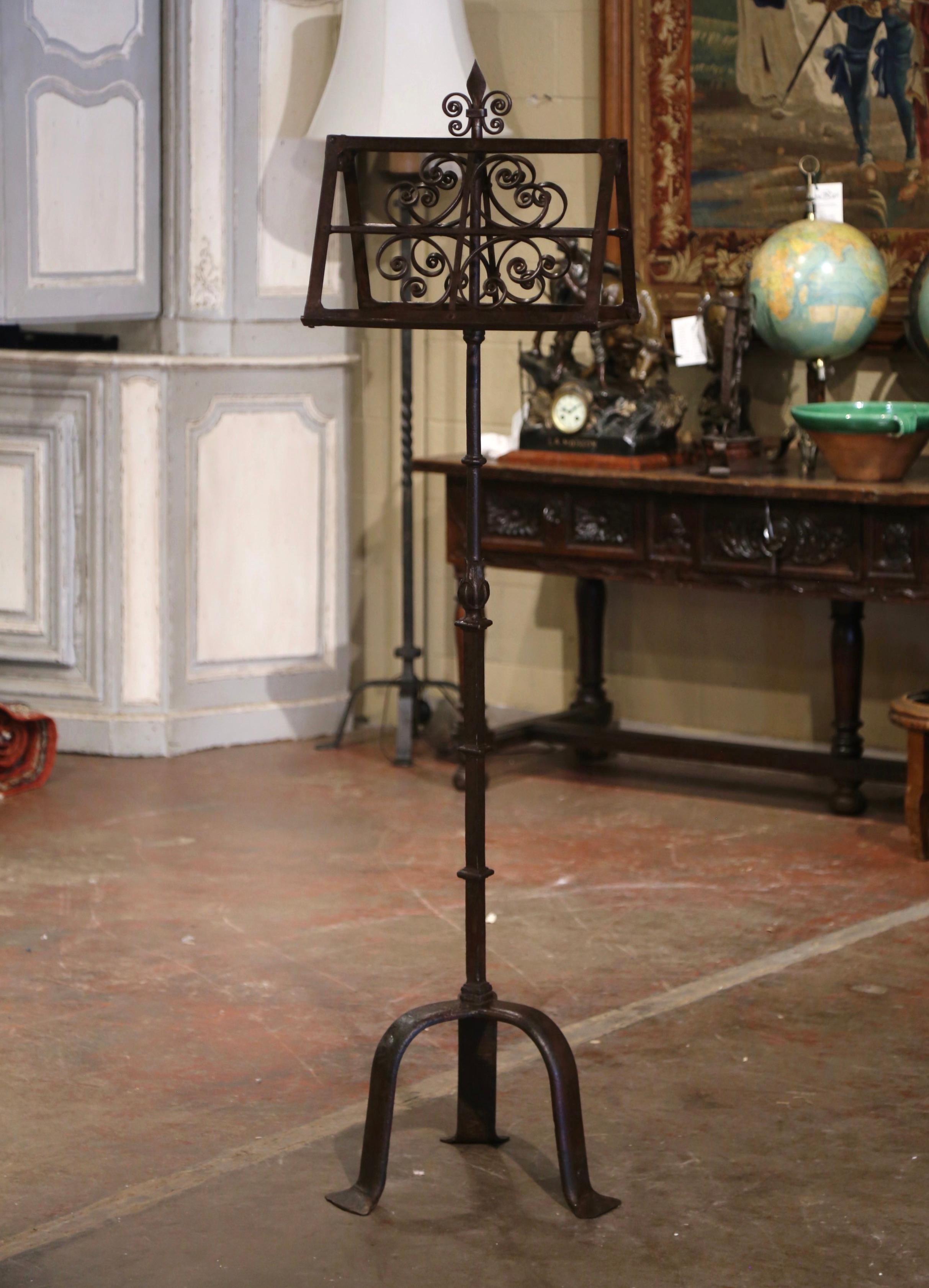 Place your Bible or music book on this antique, double-side stand from France. Crafted, circa 1880, and built in two pieces, the Gothic 
