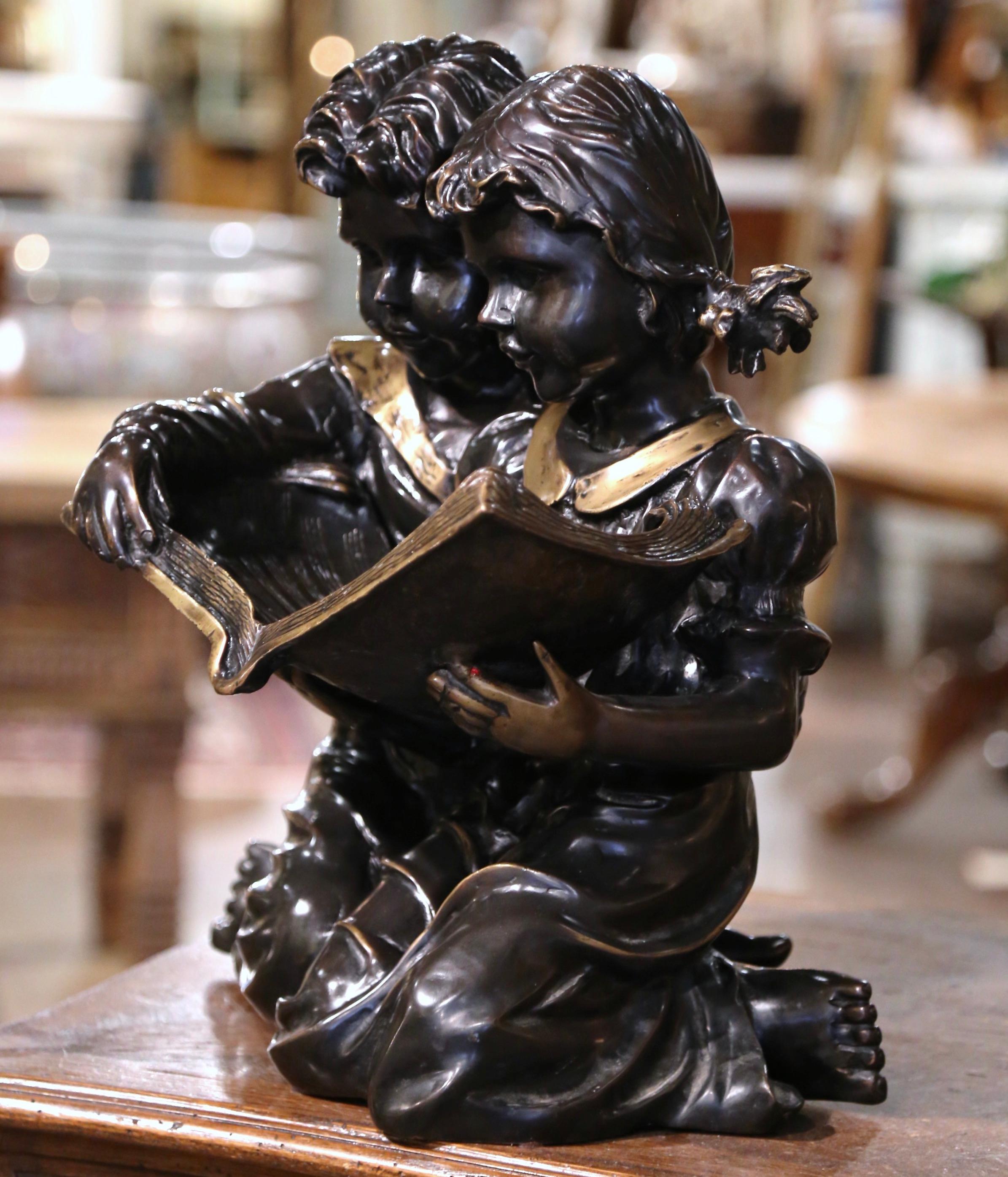 Hand-Crafted 19th Century French Two-Tone Bronze 