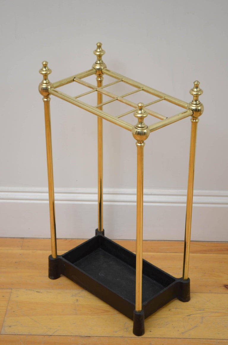 19th Century, French, Umbrella Stand in Brass For Sale at 1stDibs
