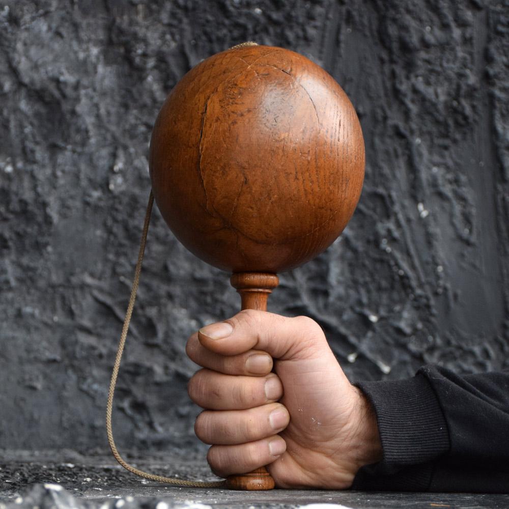 Wood 19th Century French Unusual Oversized Bilboquet Game