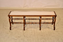 19th Century French Upholstered Bench