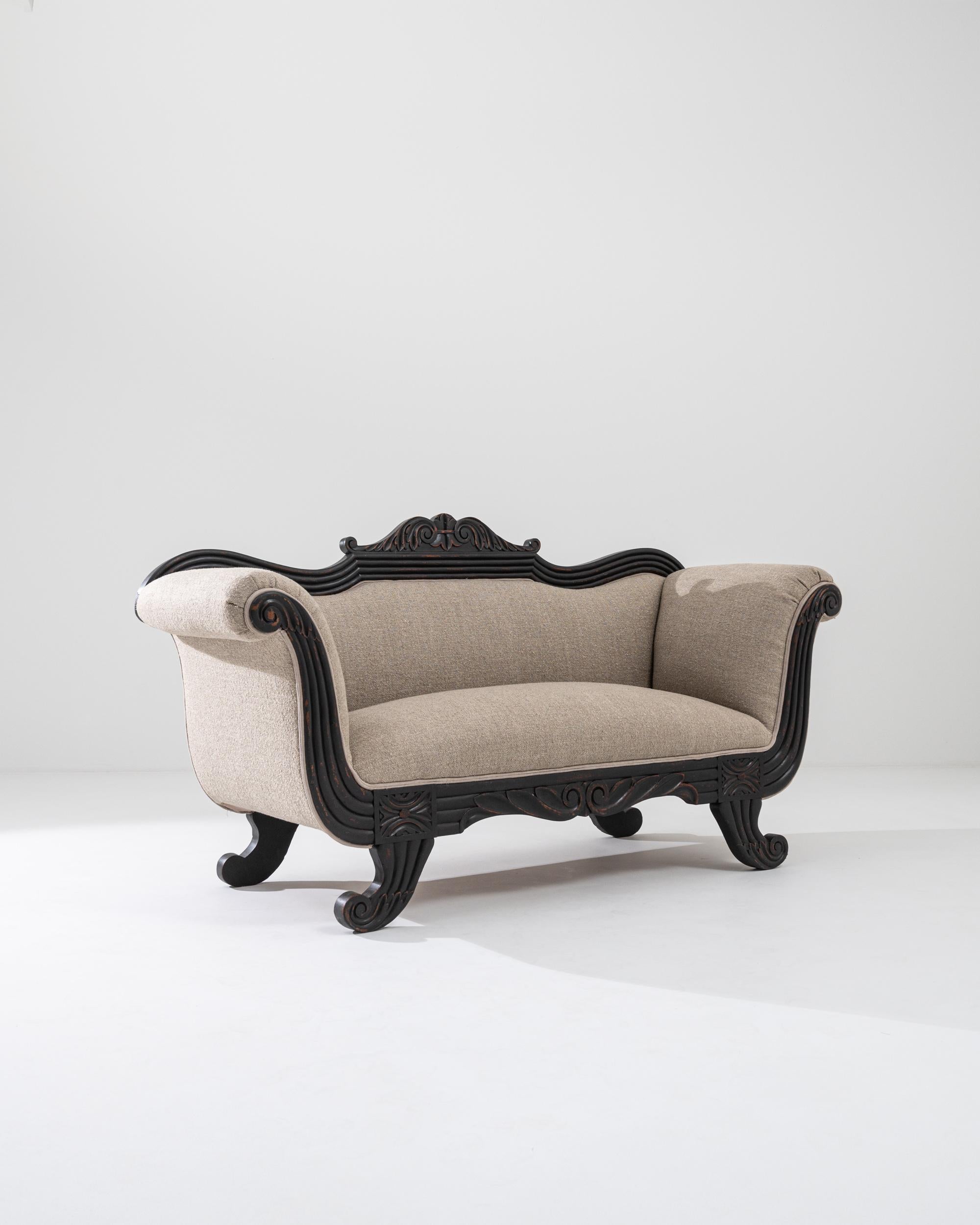 Französisches gepolstertes Sofa des 19. Jahrhunderts (Louis Philippe) im Angebot