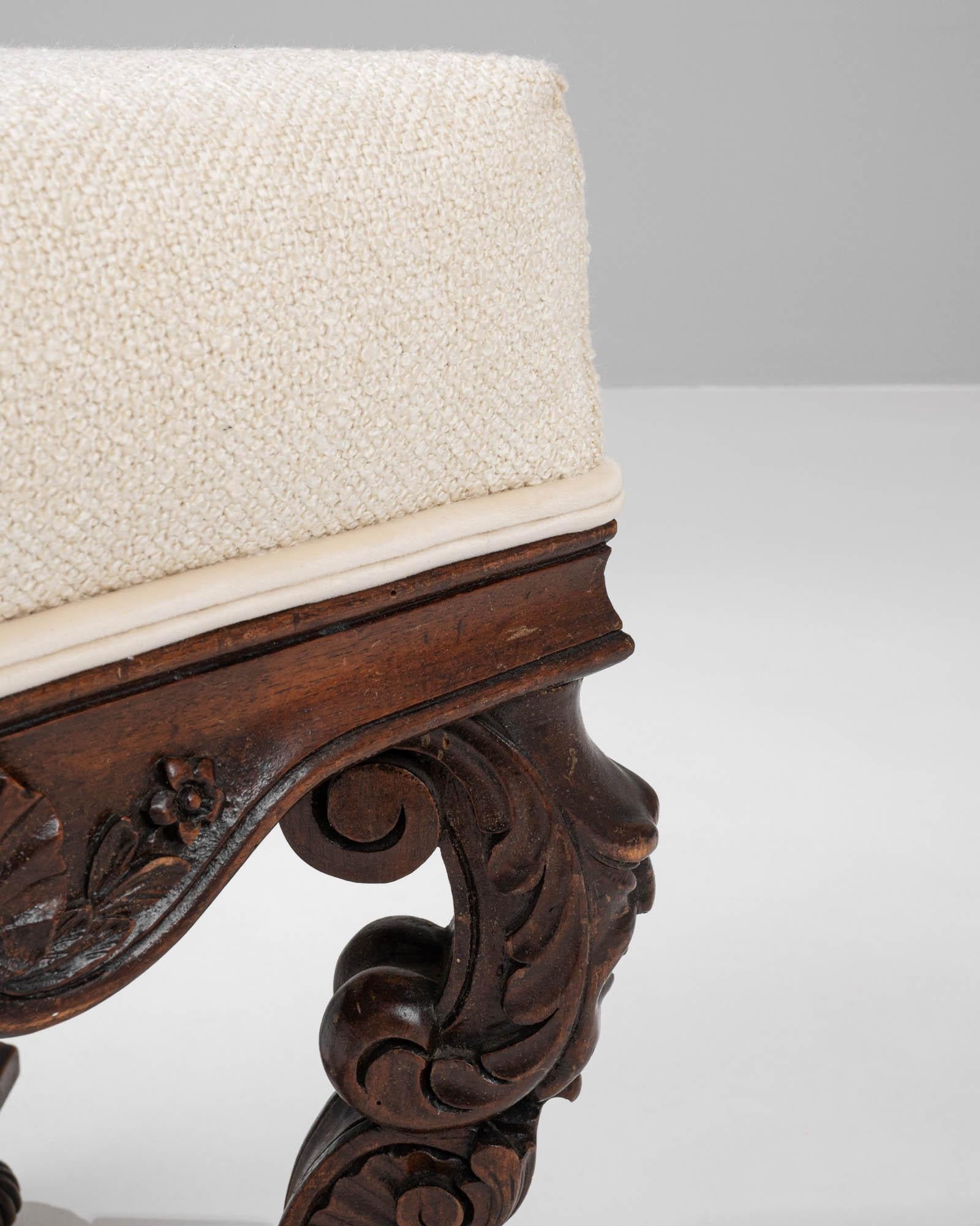 Upholstery 19th Century French Upholstered Stool