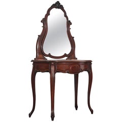 19th Century French Vanity with Marble Top