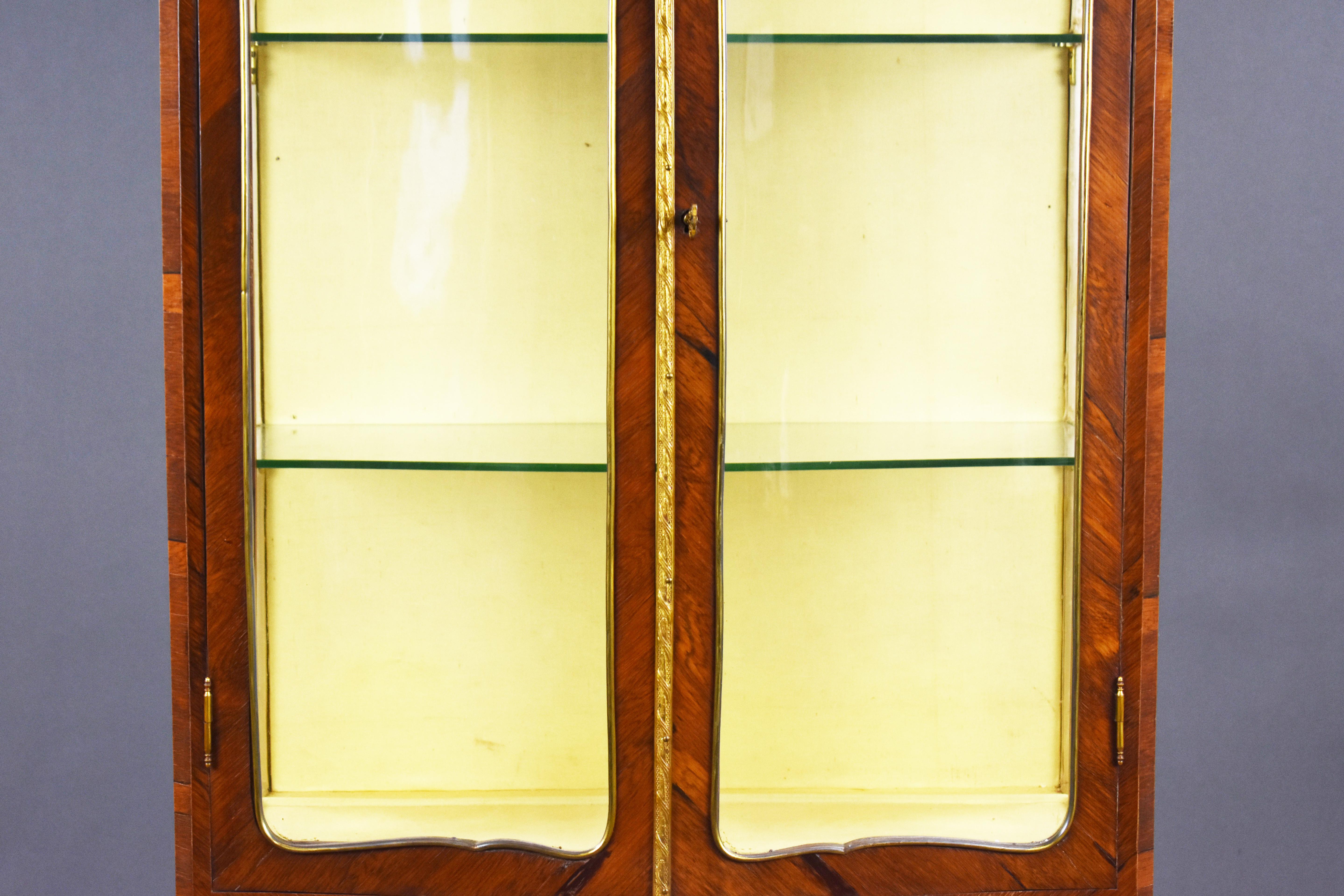 Kingwood 19th Century French Vernis Martin Display Cabinet