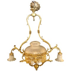 19th Century French Victorian Bronze Chandelier