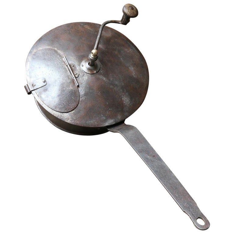 19th Century French Victorian Period Coffee Roaster For Sale at - Main Image