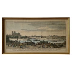 19th Century French View of Paris Lithograph