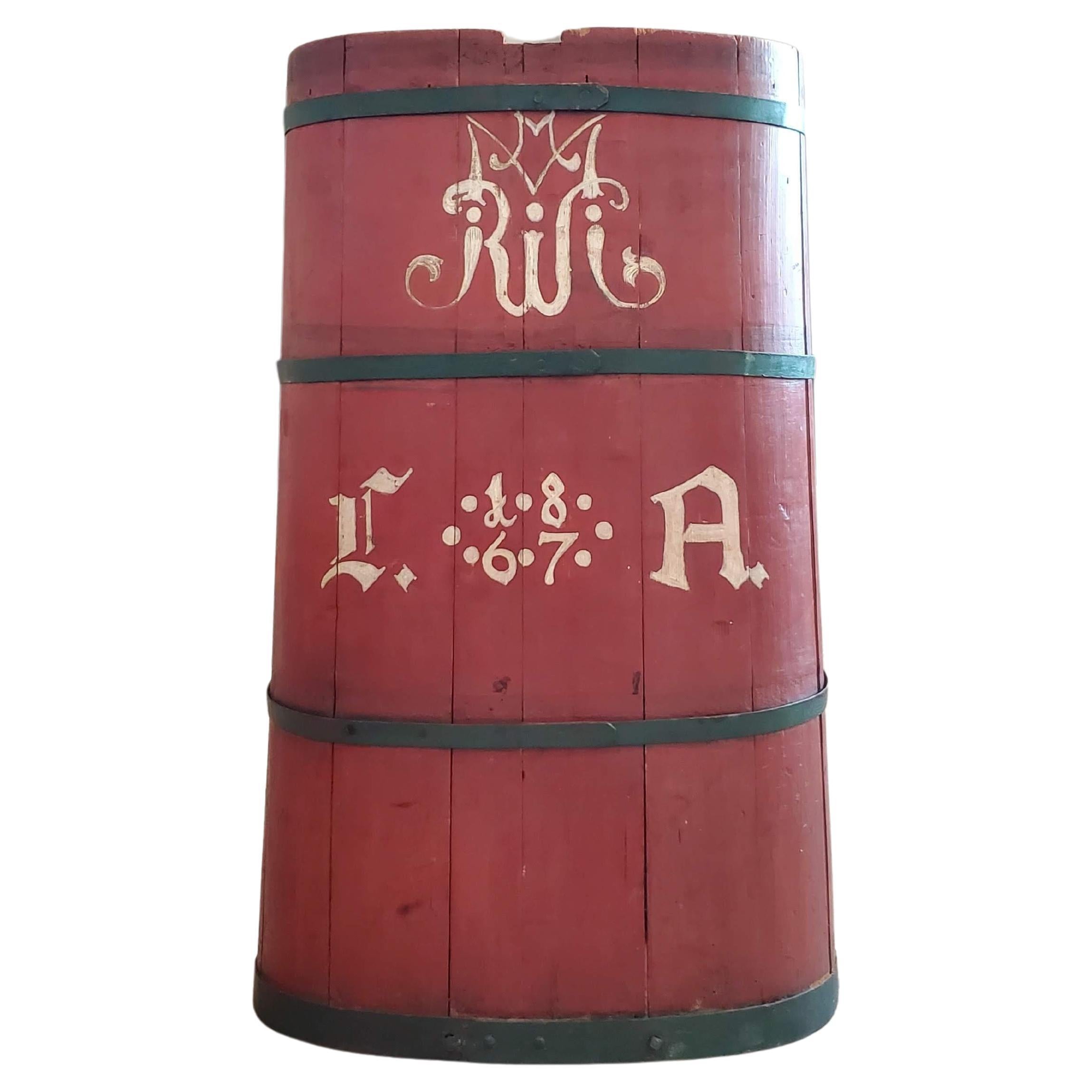 Monumental French Vineyard Grape Picker's Harvest Hotte Hod Tall Wooden Basket