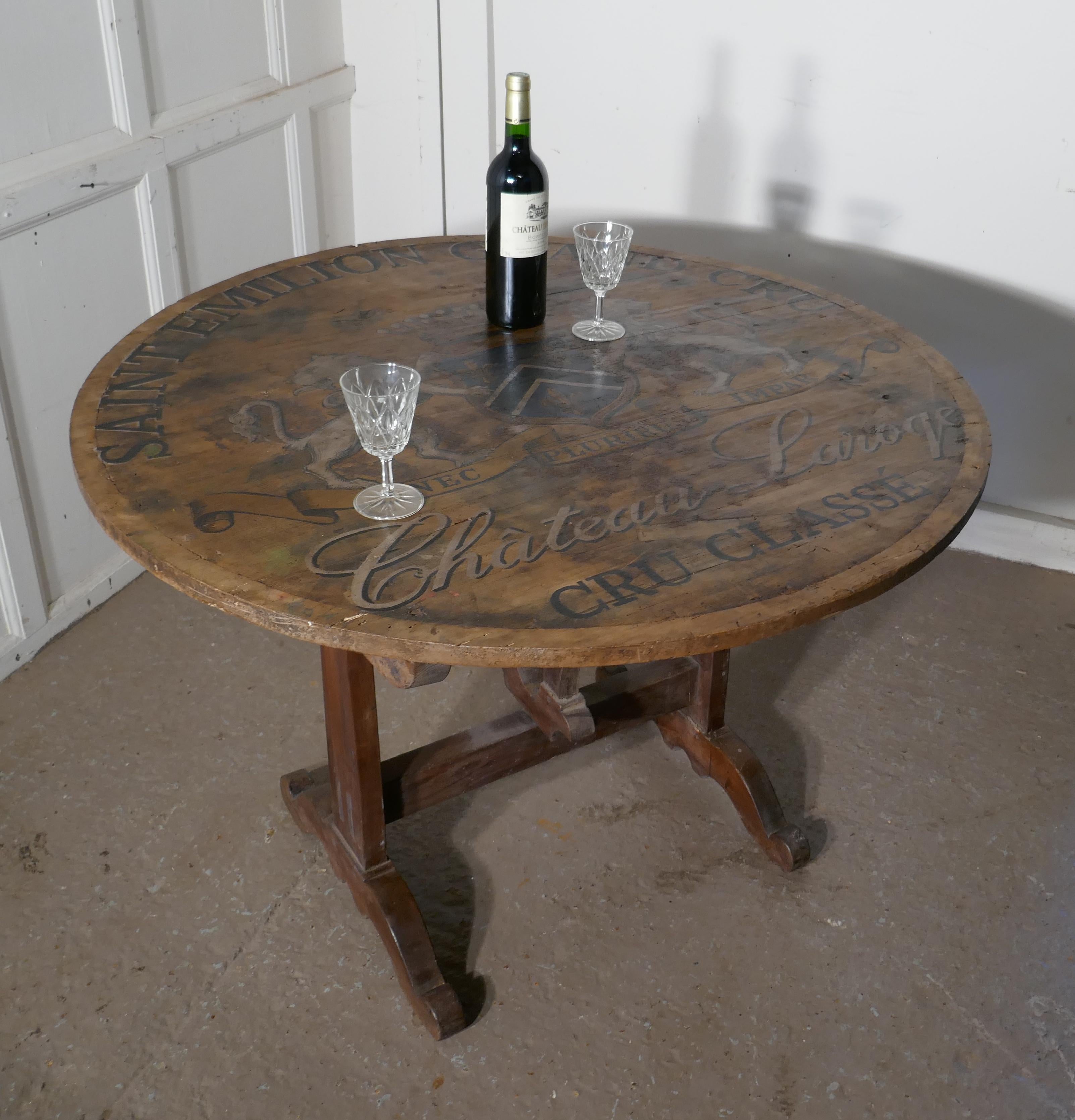 Mid-19th Century 19th Century French Vineyard Wine Table from Chateau Laroge, Saint Emilion