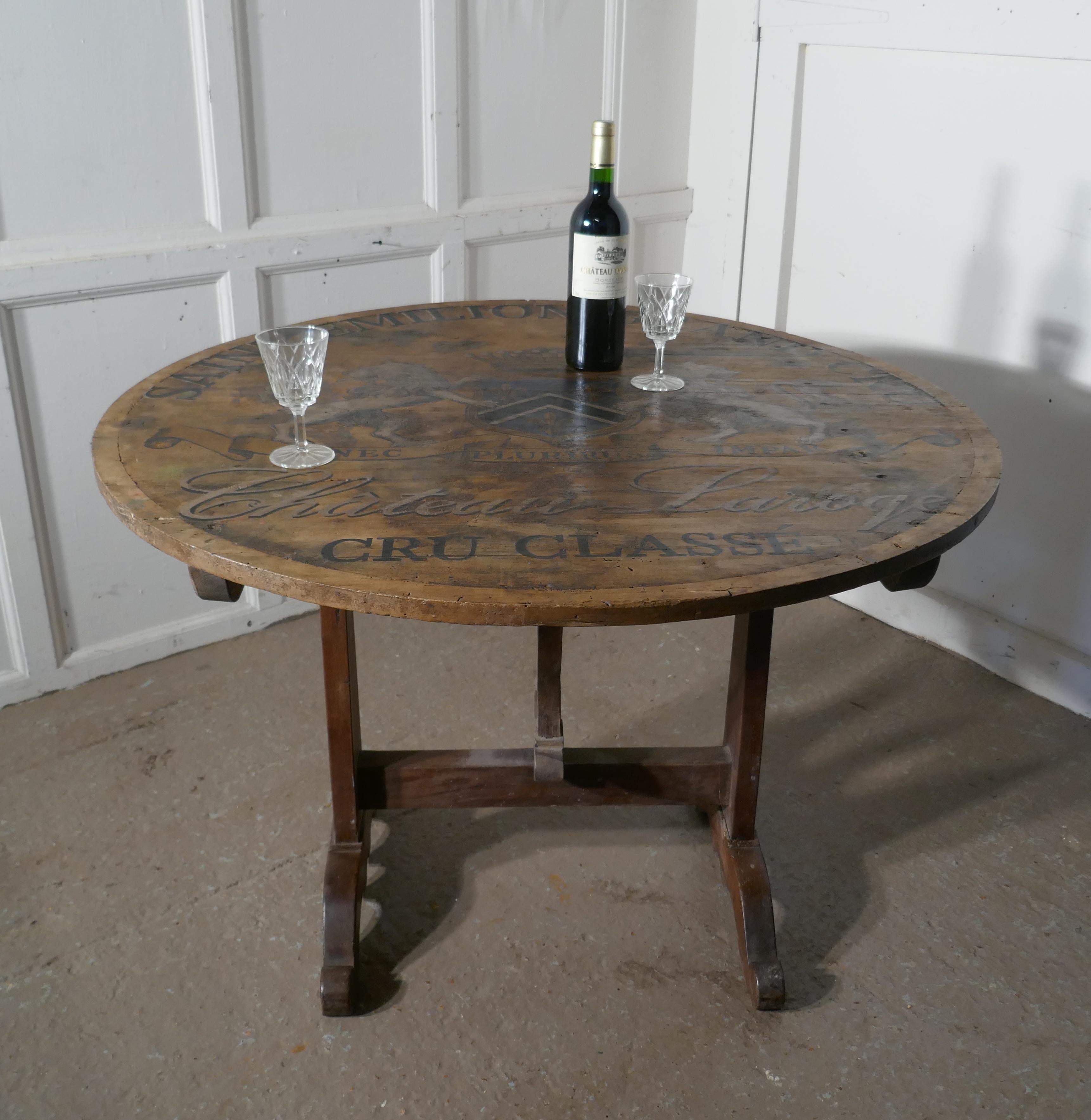 19th Century French Vineyard Wine Table from Chateau Laroge, Saint Emilion 1