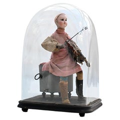 Automata violinista francese del XIX secolo con cupola