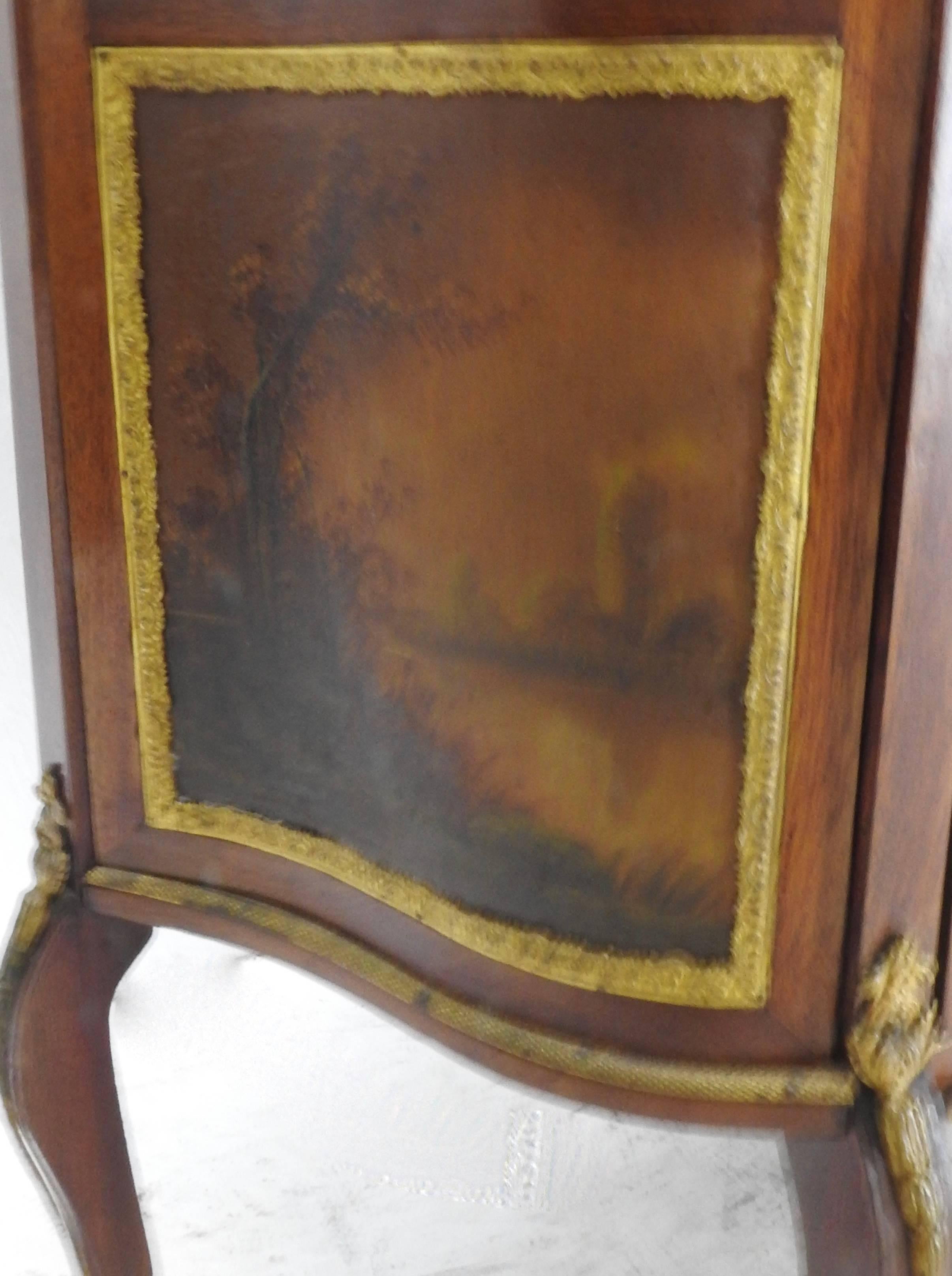 Bronze 19th Century French Vitrine with Ormolu For Sale