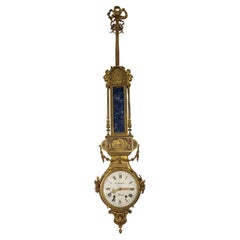 19th Century French Wall Clock In Lapis Lazuli By Paul Sormani