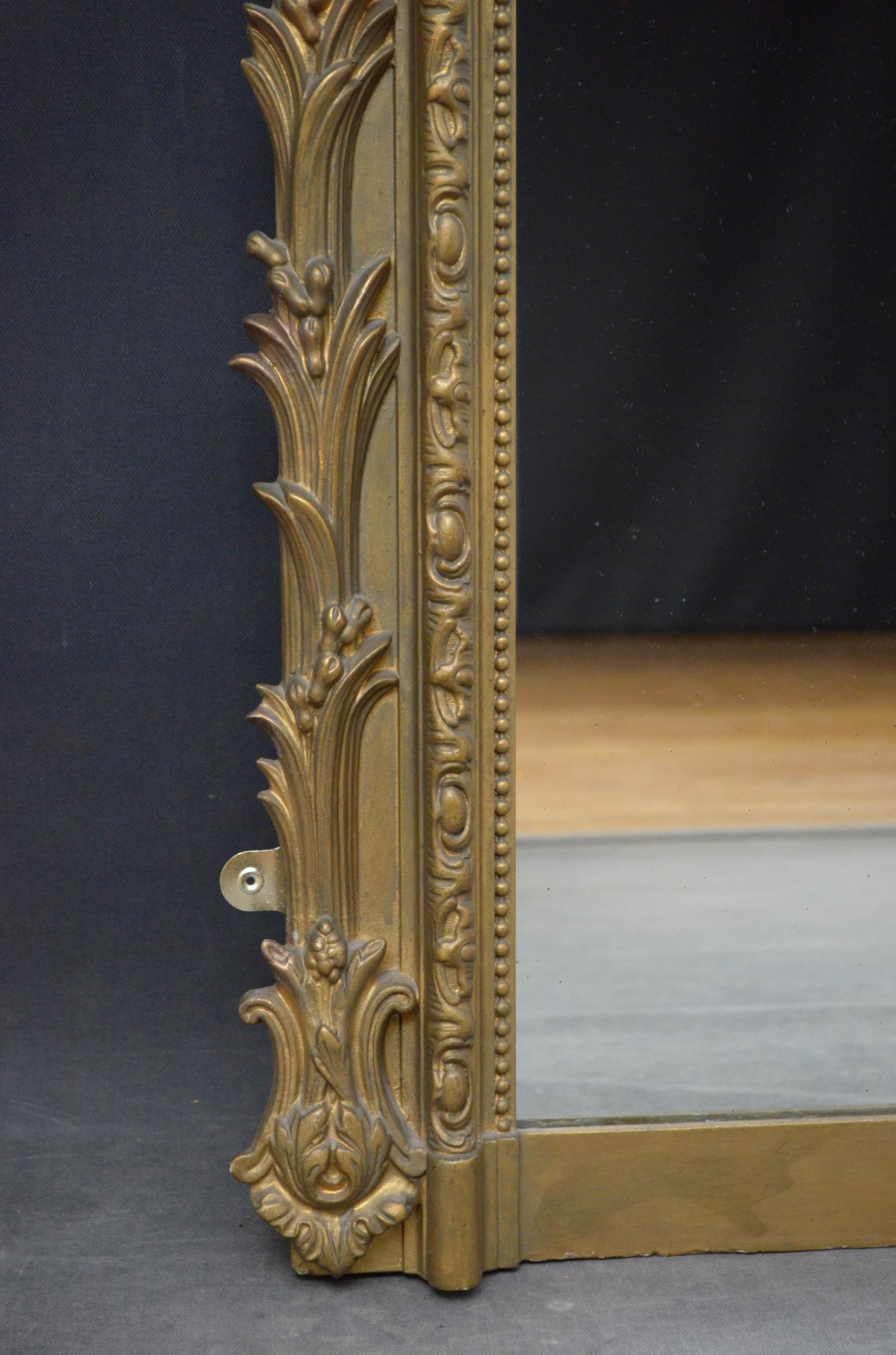 19th Century French Wall Mirror In Good Condition In Whaley Bridge, GB