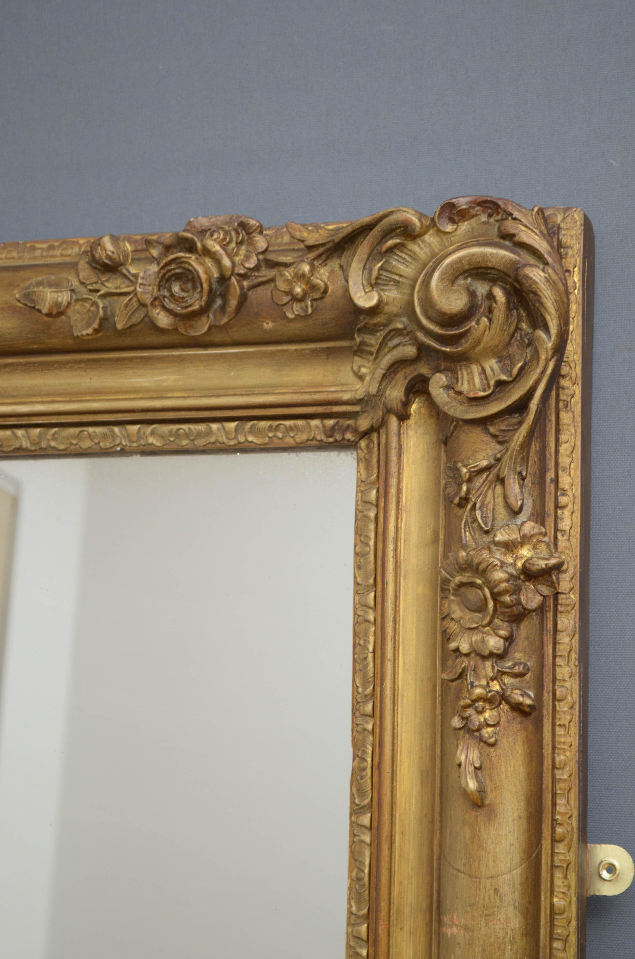 Giltwood 19th Century French Wall Mirror