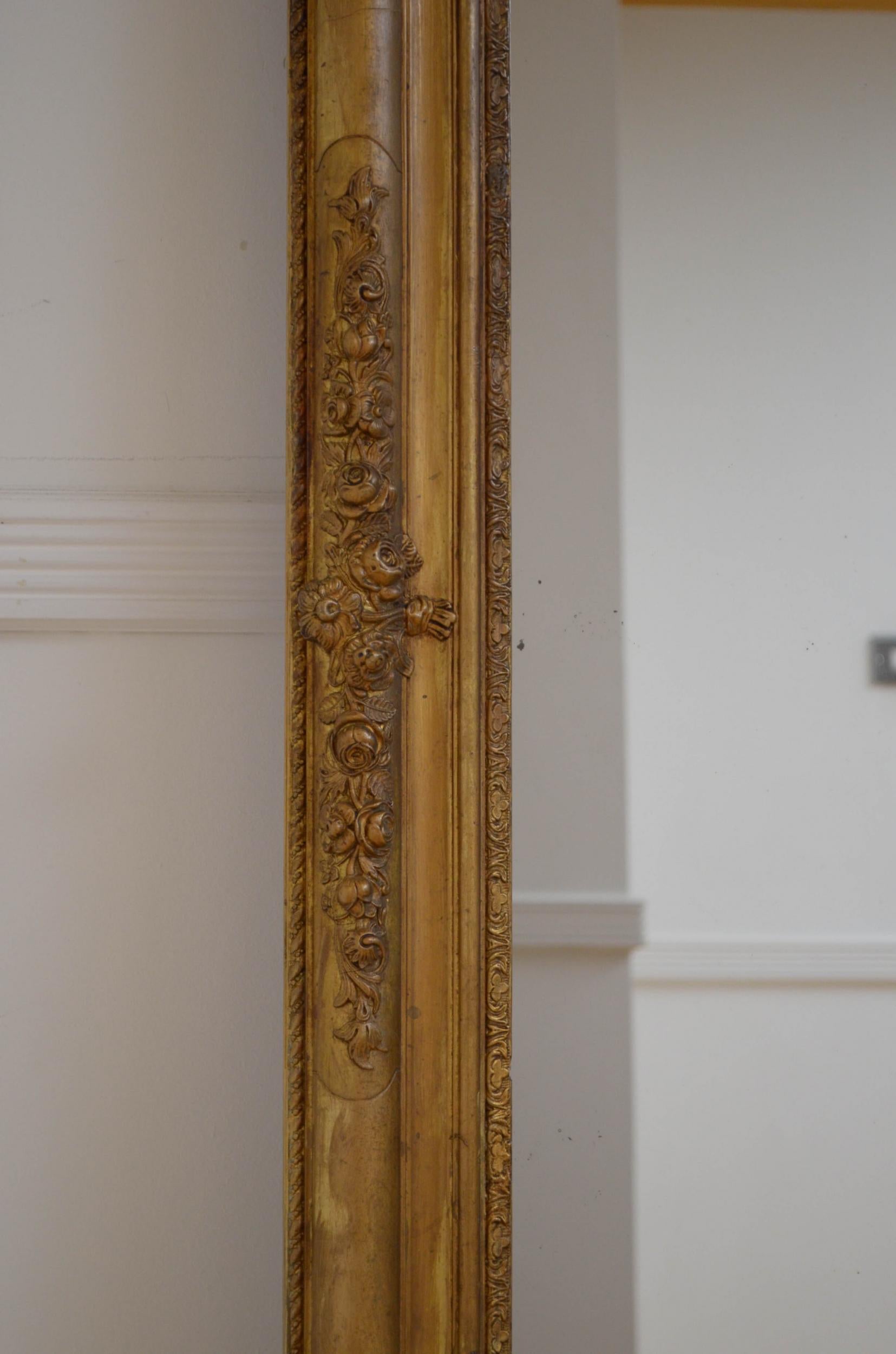 Wood 19th Century French Wall Mirror For Sale