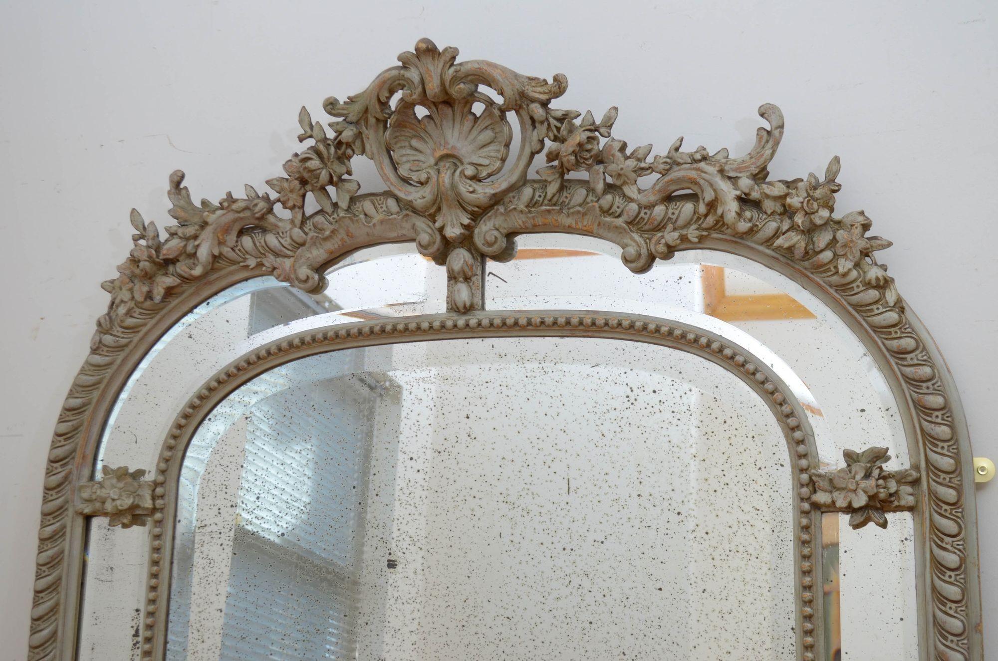 19th Century French Wall Mirror H176cm For Sale 6