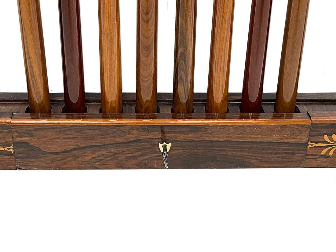 Fruitwood 19th Century French Wall Mounted Cue Rack, circa 1860 For Sale
