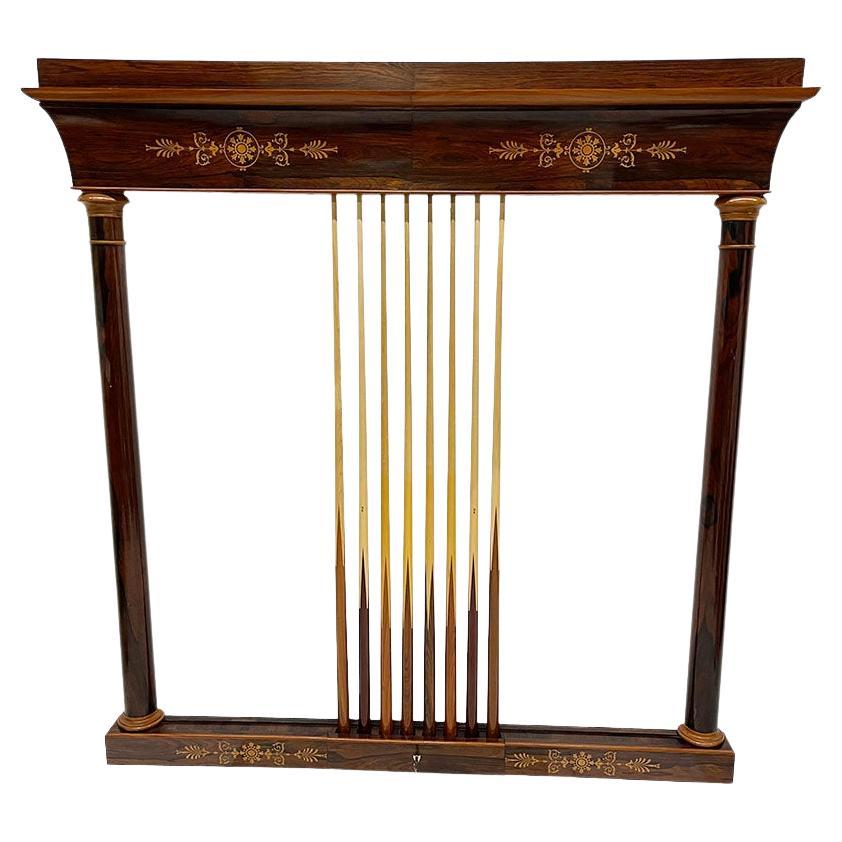 19th Century French Wall Mounted Cue Rack, circa 1860 For Sale