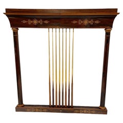 19th Century French Wall Mounted Cue Rack, circa 1860