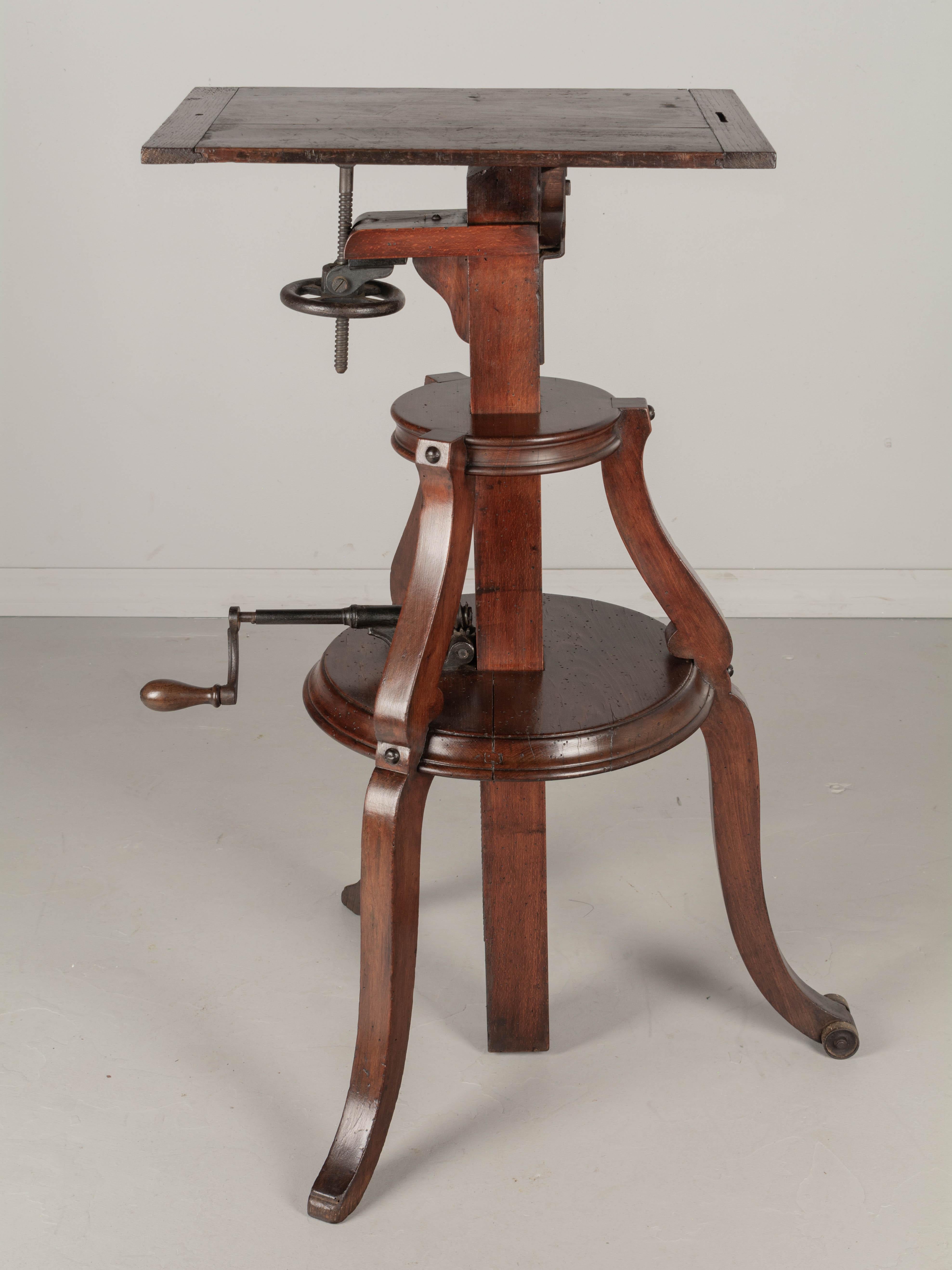 Beaux Arts 19th Century French Adjustable Sculptor's Stand For Sale