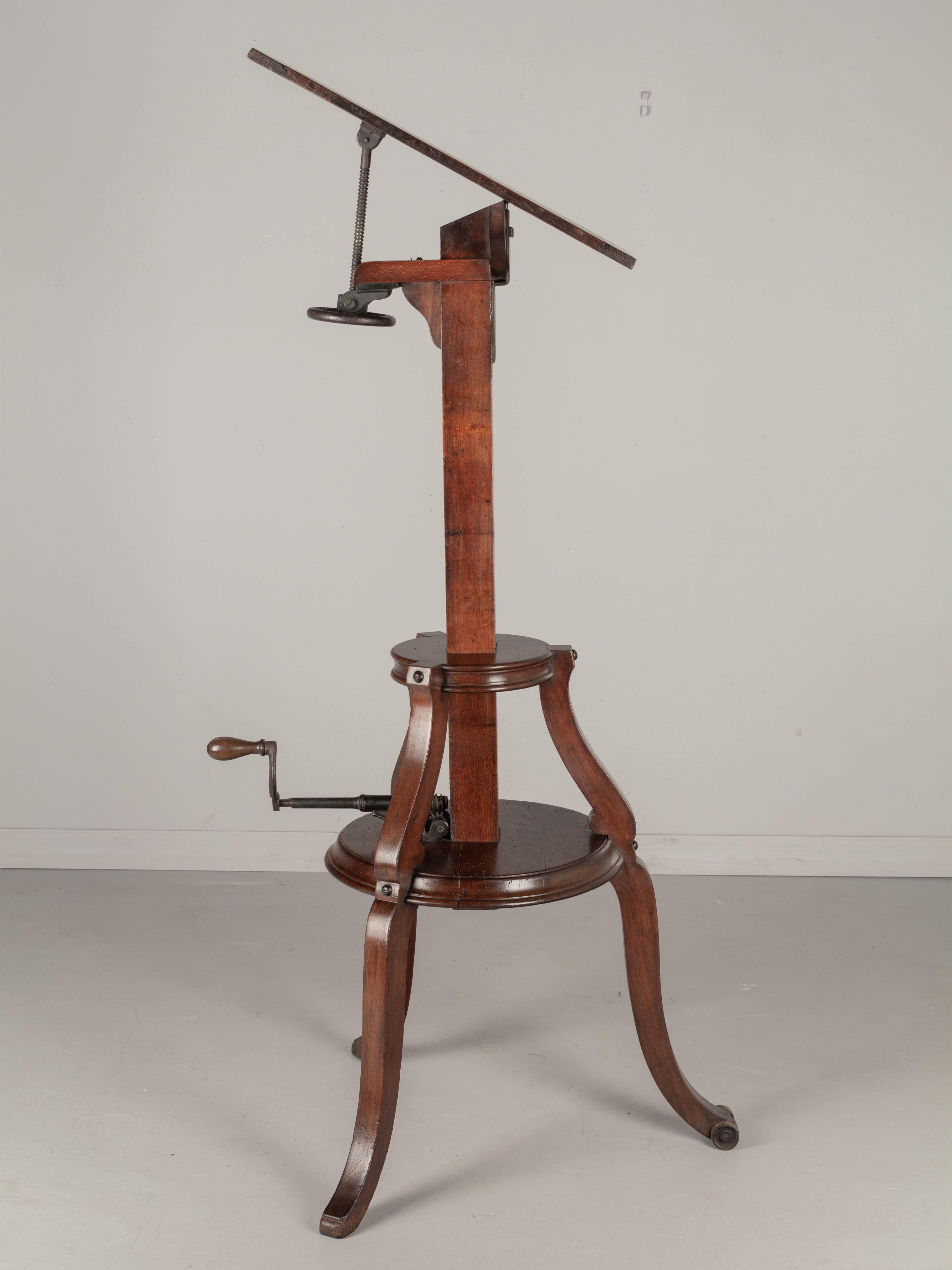 Iron 19th Century French Adjustable Sculptor's Stand For Sale