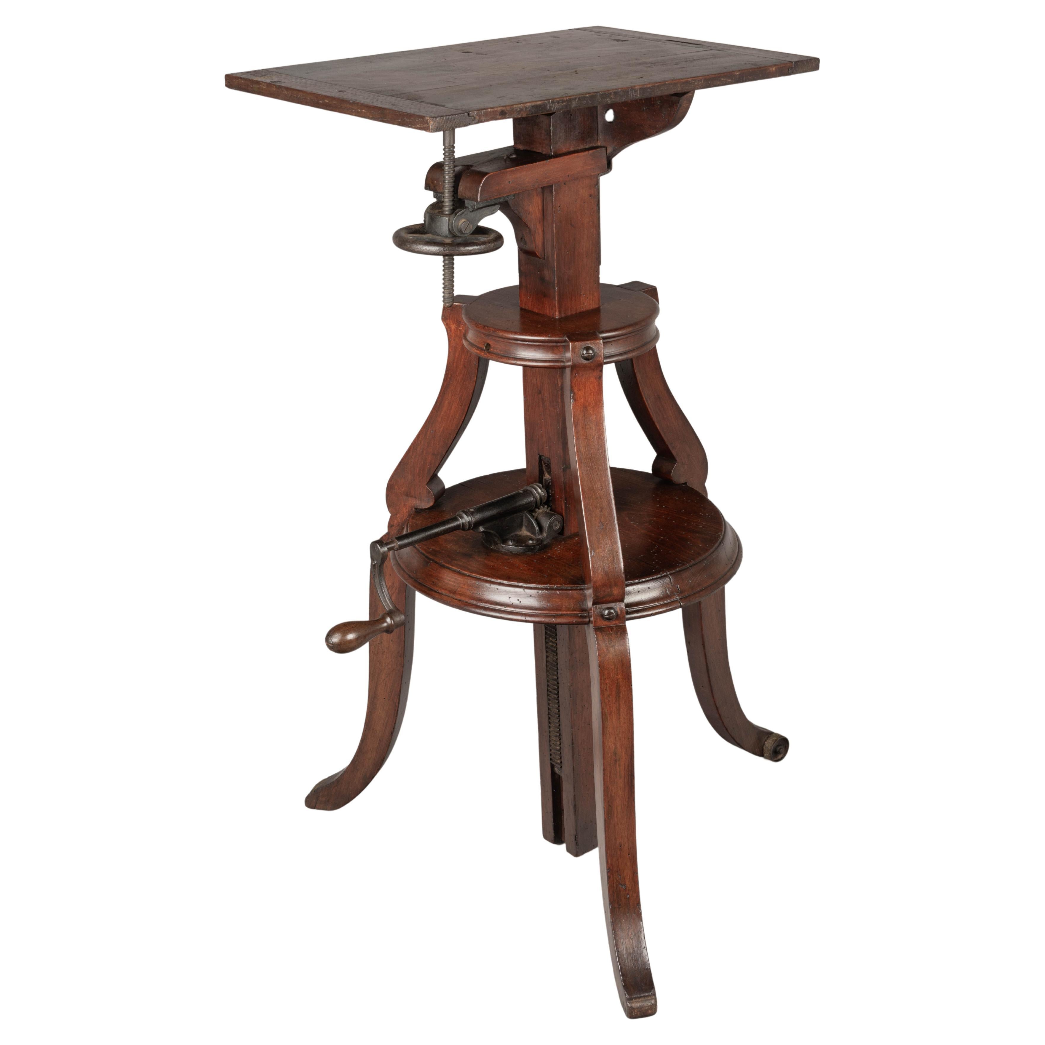 19th Century French Adjustable Sculptor's Stand