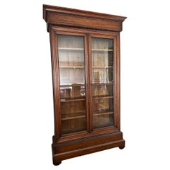 19th century French Walnut and Glass Vitrine, 1850s