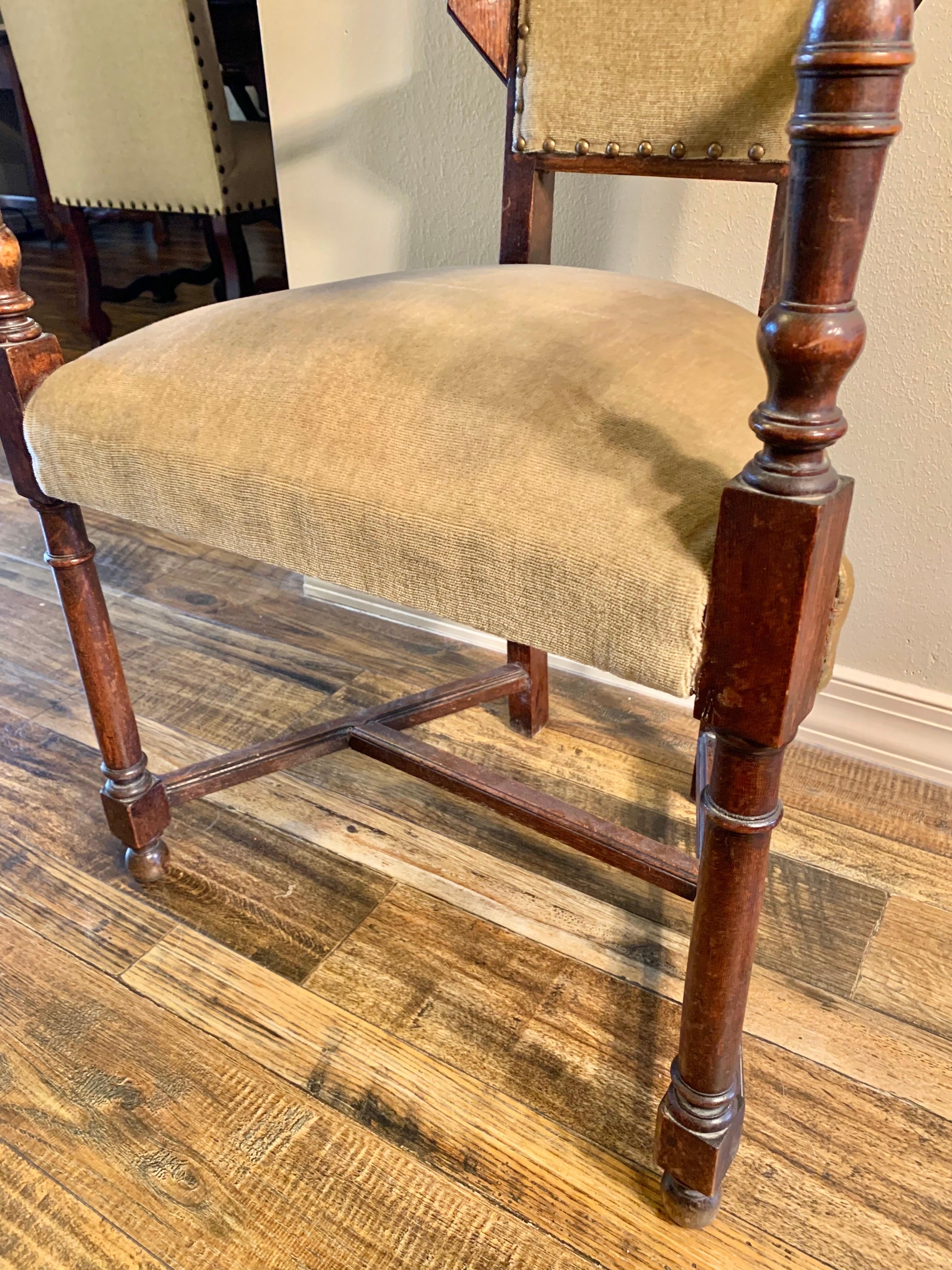 19th Century French Walnut Armchair For Sale 8