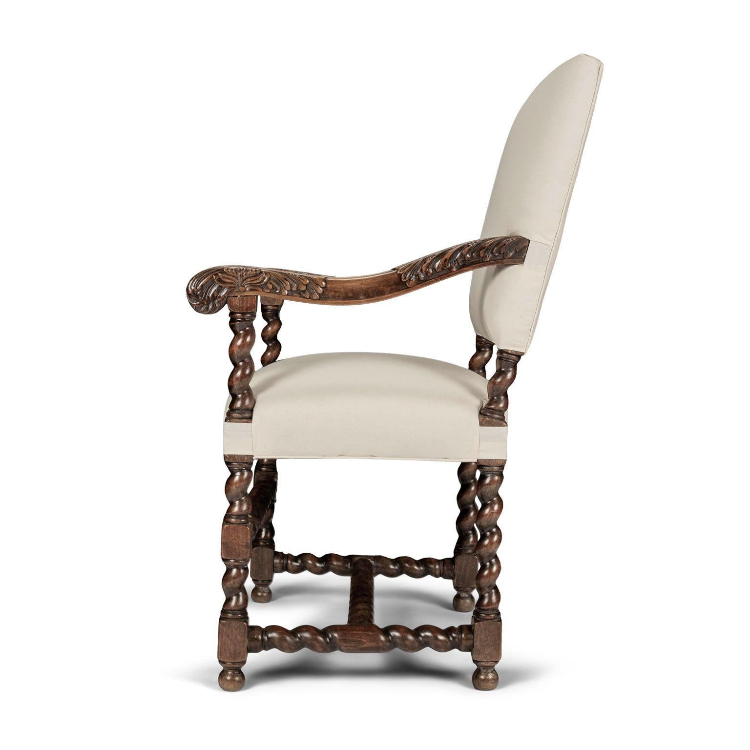 19th Century French Walnut Armchair For Sale 2