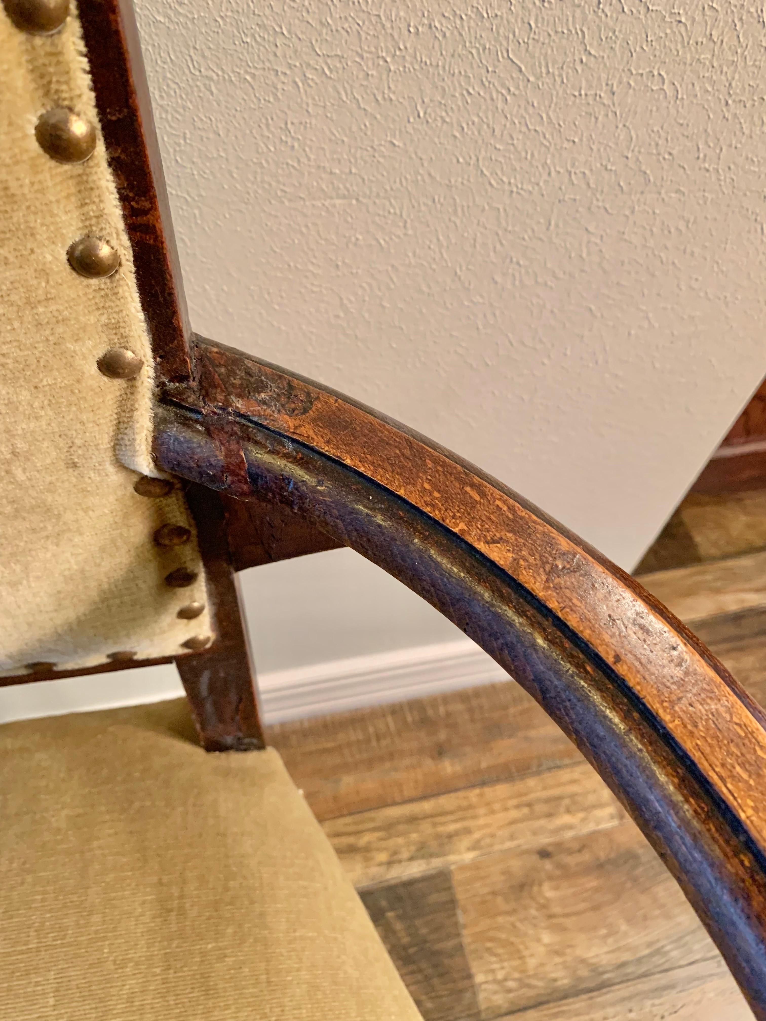 19th Century French Walnut Armchair For Sale 4