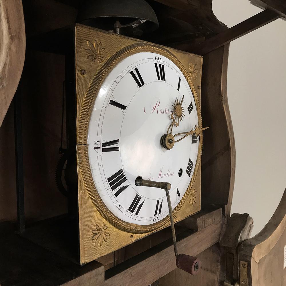 19th Century French Walnut Art Nouveau Long Case Clock 5