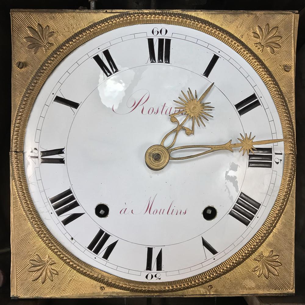 19th Century French Walnut Art Nouveau Long Case Clock 2