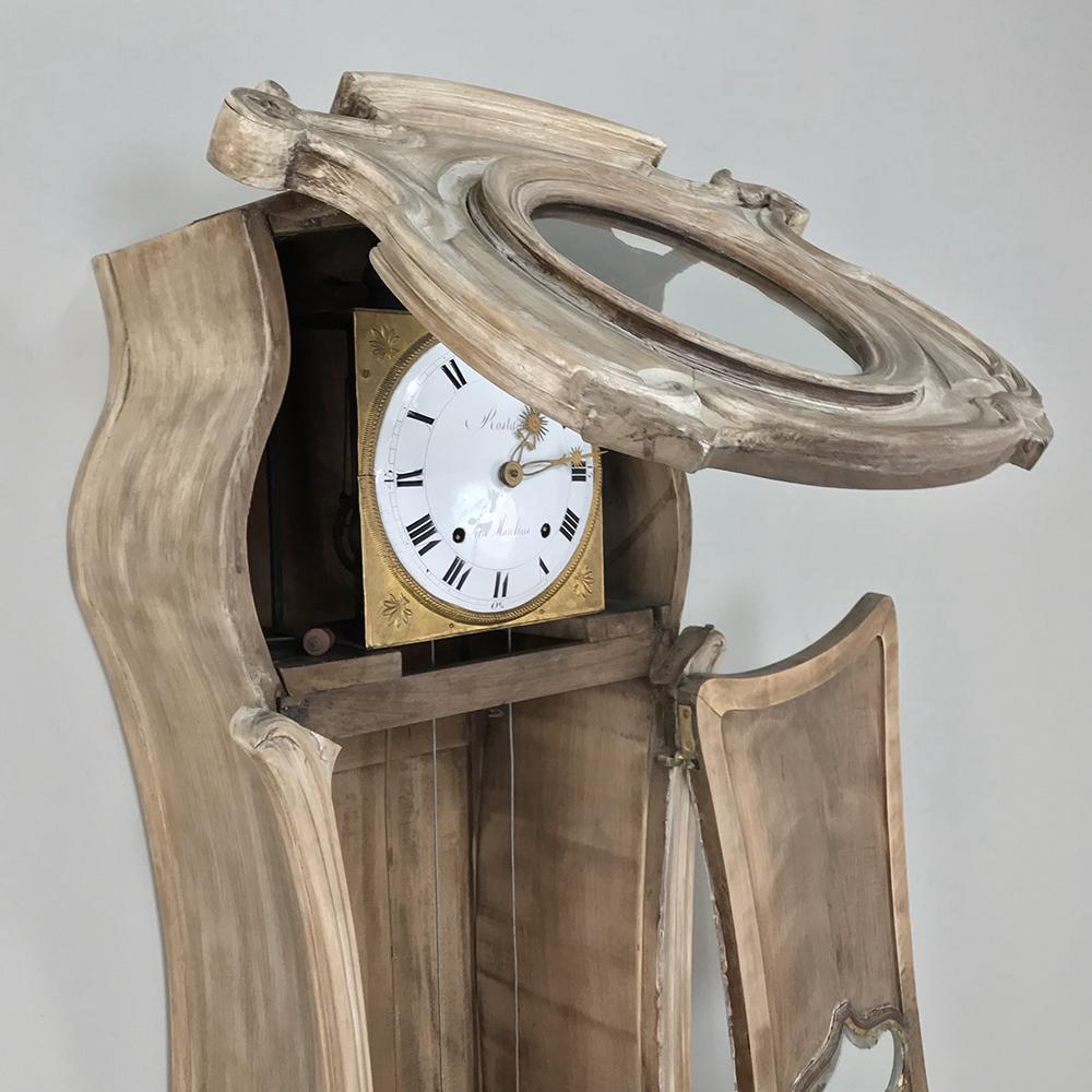19th Century French Walnut Art Nouveau Long Case Clock 4