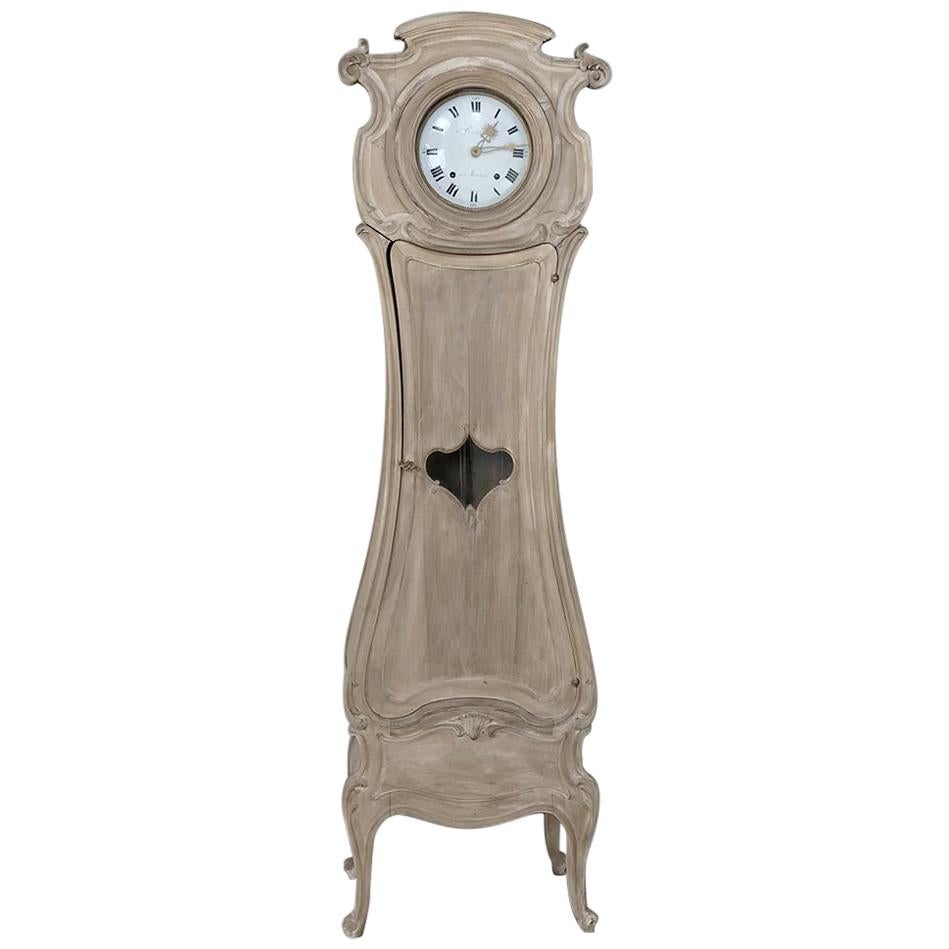 19th Century French Walnut Art Nouveau Long Case Clock