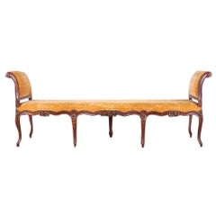 19th Century French Walnut 'Banquette' or Bench