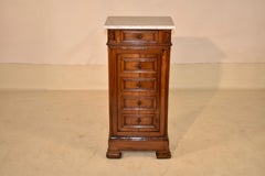 19th Century French Walnut Bedside Cabinet