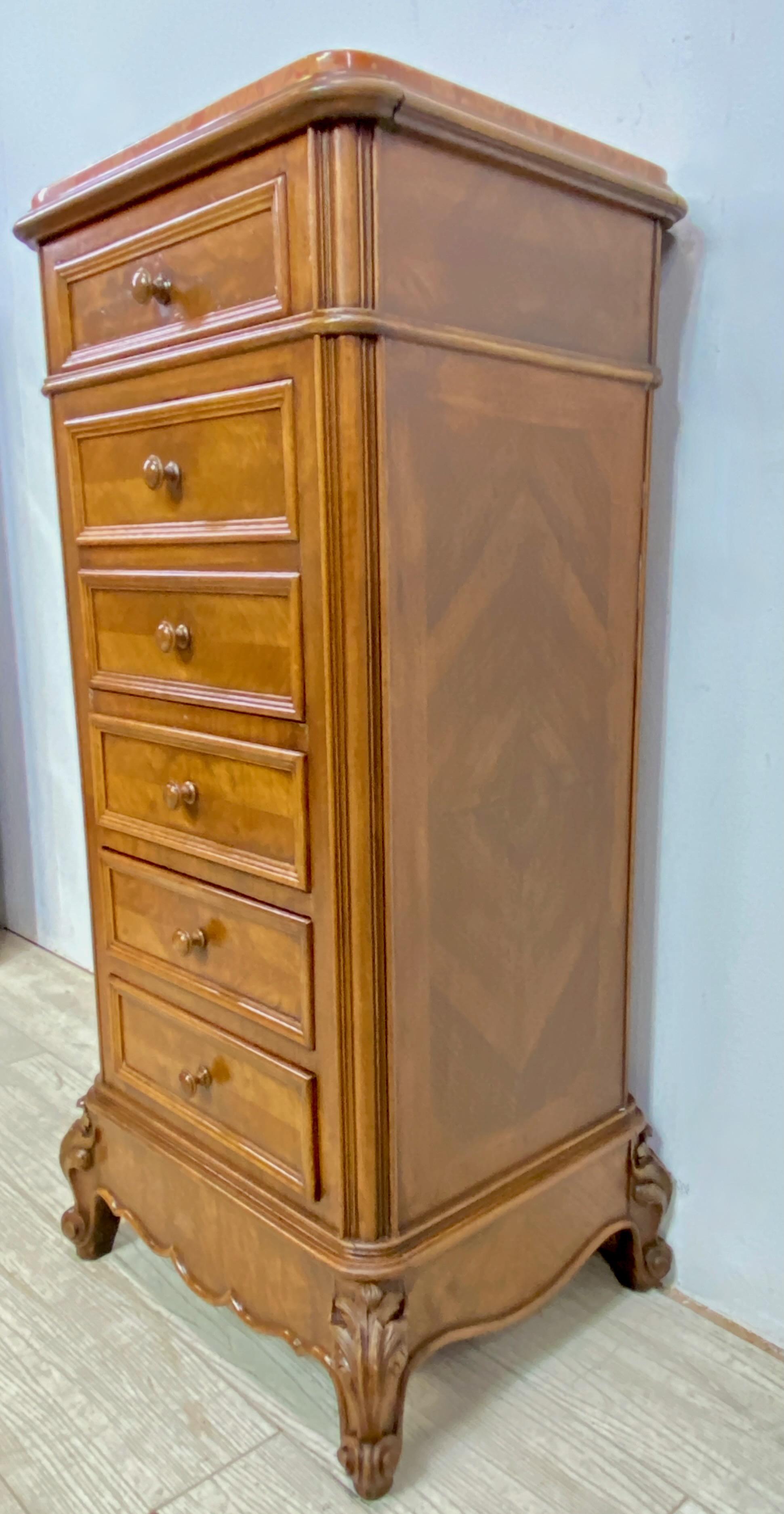 19th Century French Walnut Bedside Commode Cabinet Table For Sale 4