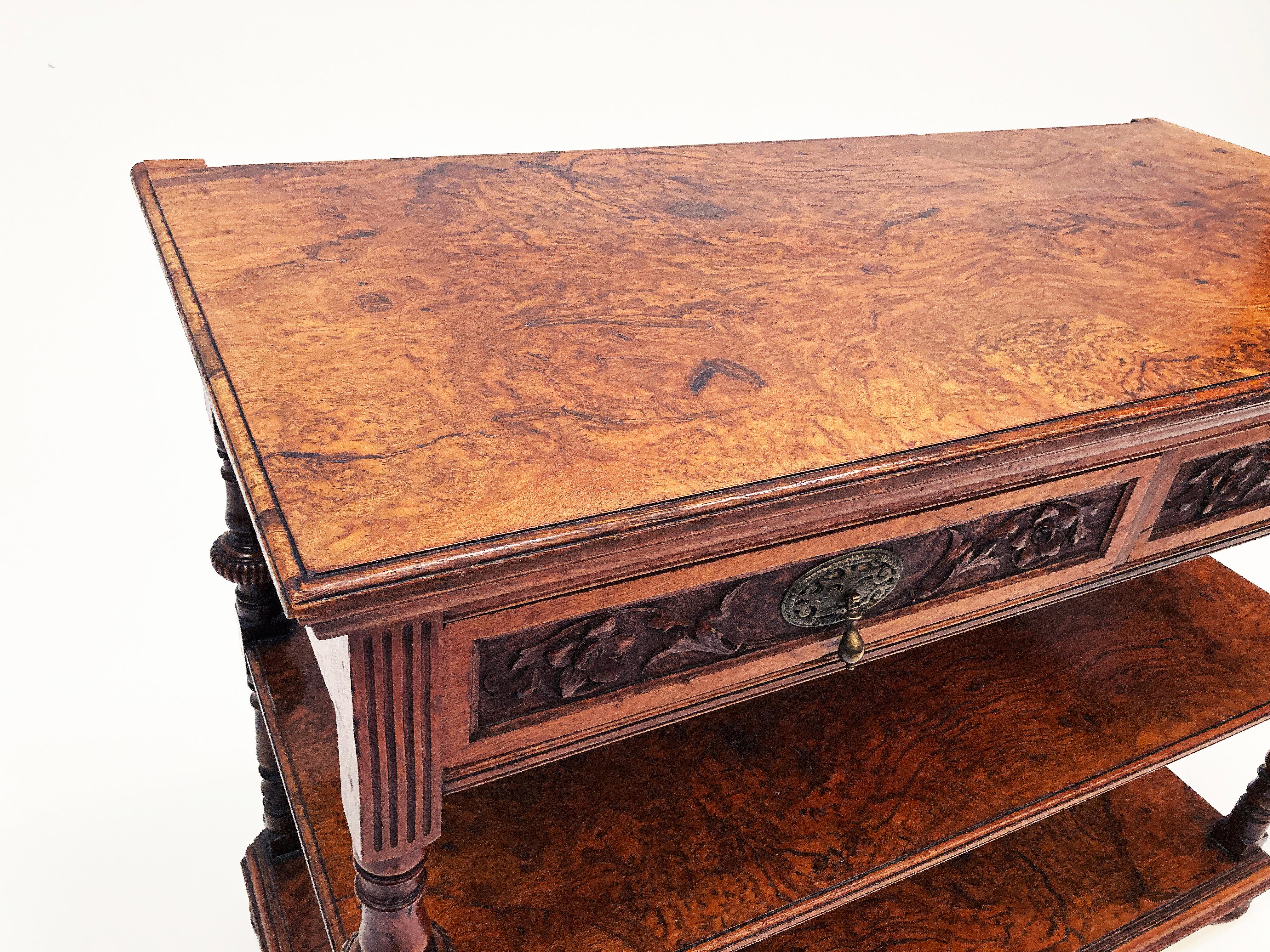 19th Century French Burl Walnut Buffett In Good Condition For Sale In Louisville, KY