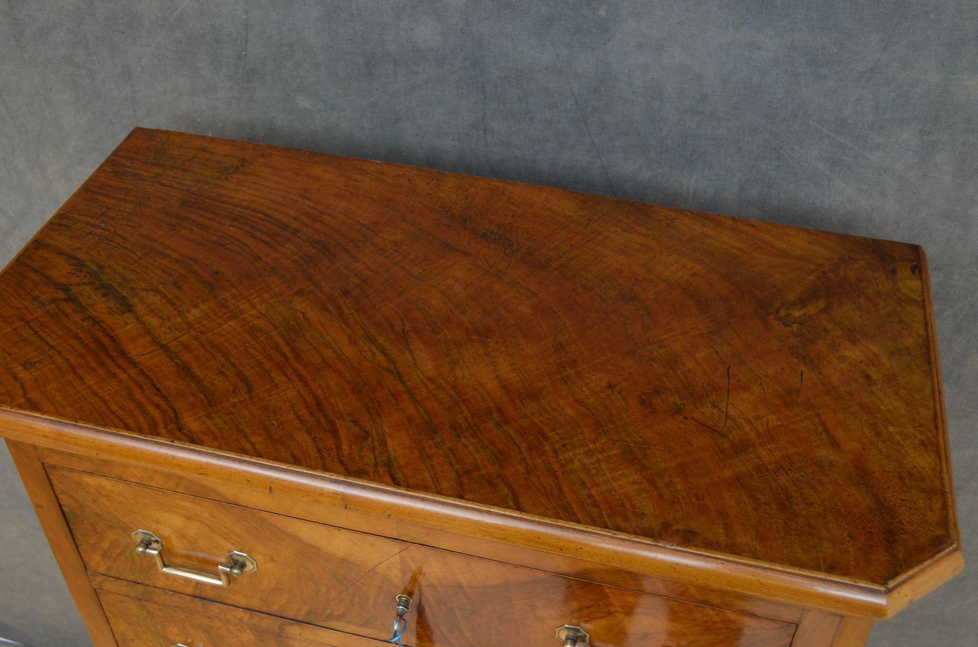 19th Century French Walnut Chest In Good Condition In Whaley Bridge, GB