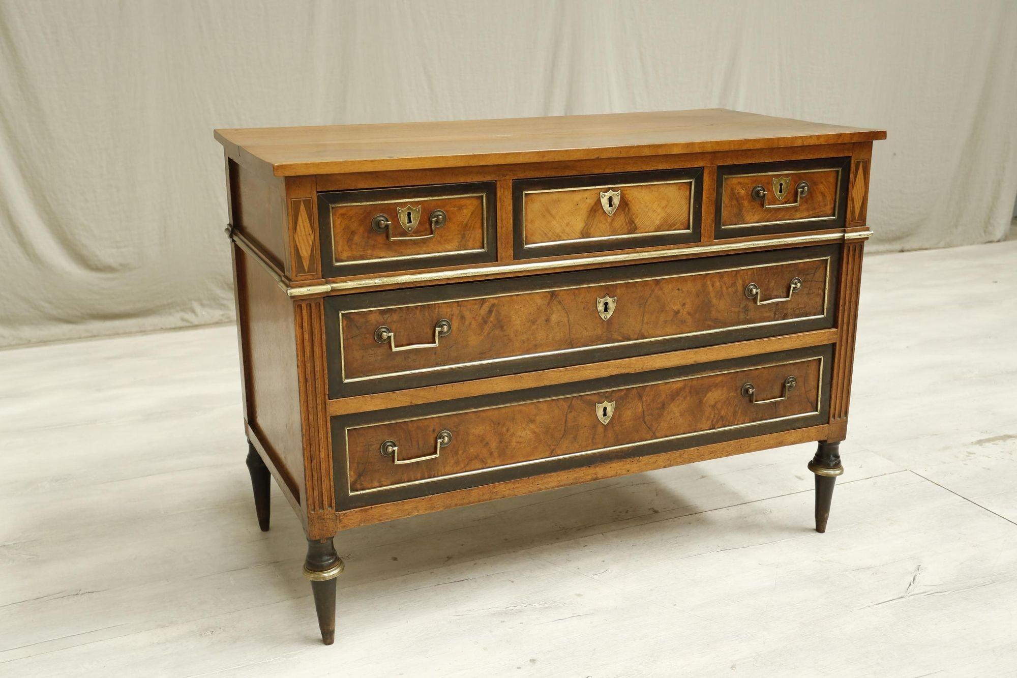 19th Century, French Walnut Chest of Drawers 8