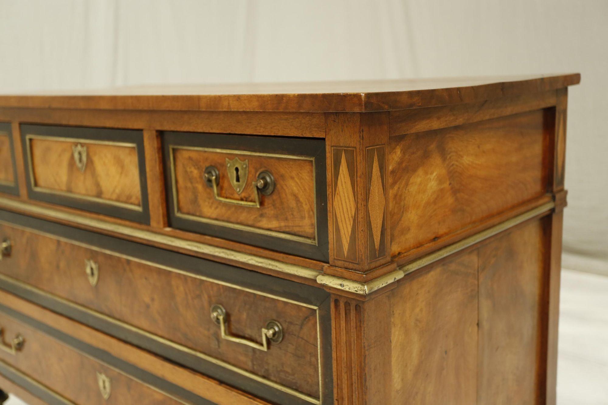 19th Century, French Walnut Chest of Drawers 10