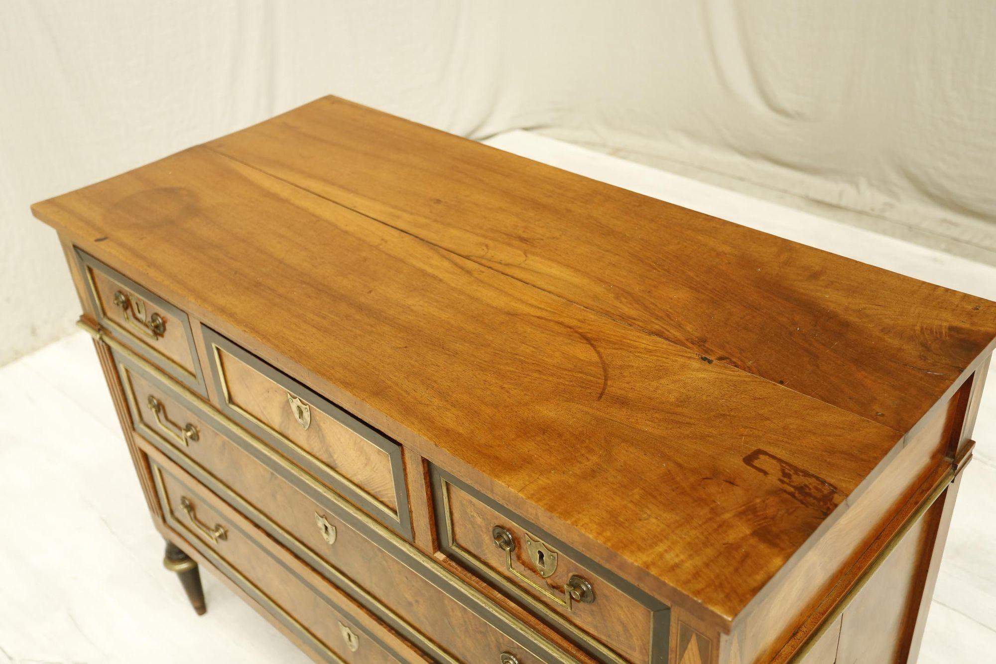 19th Century, French Walnut Chest of Drawers In Good Condition In Malton, GB