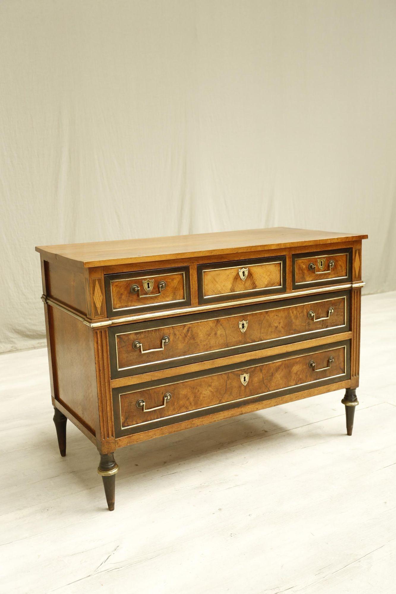 19th Century, French Walnut Chest of Drawers 3