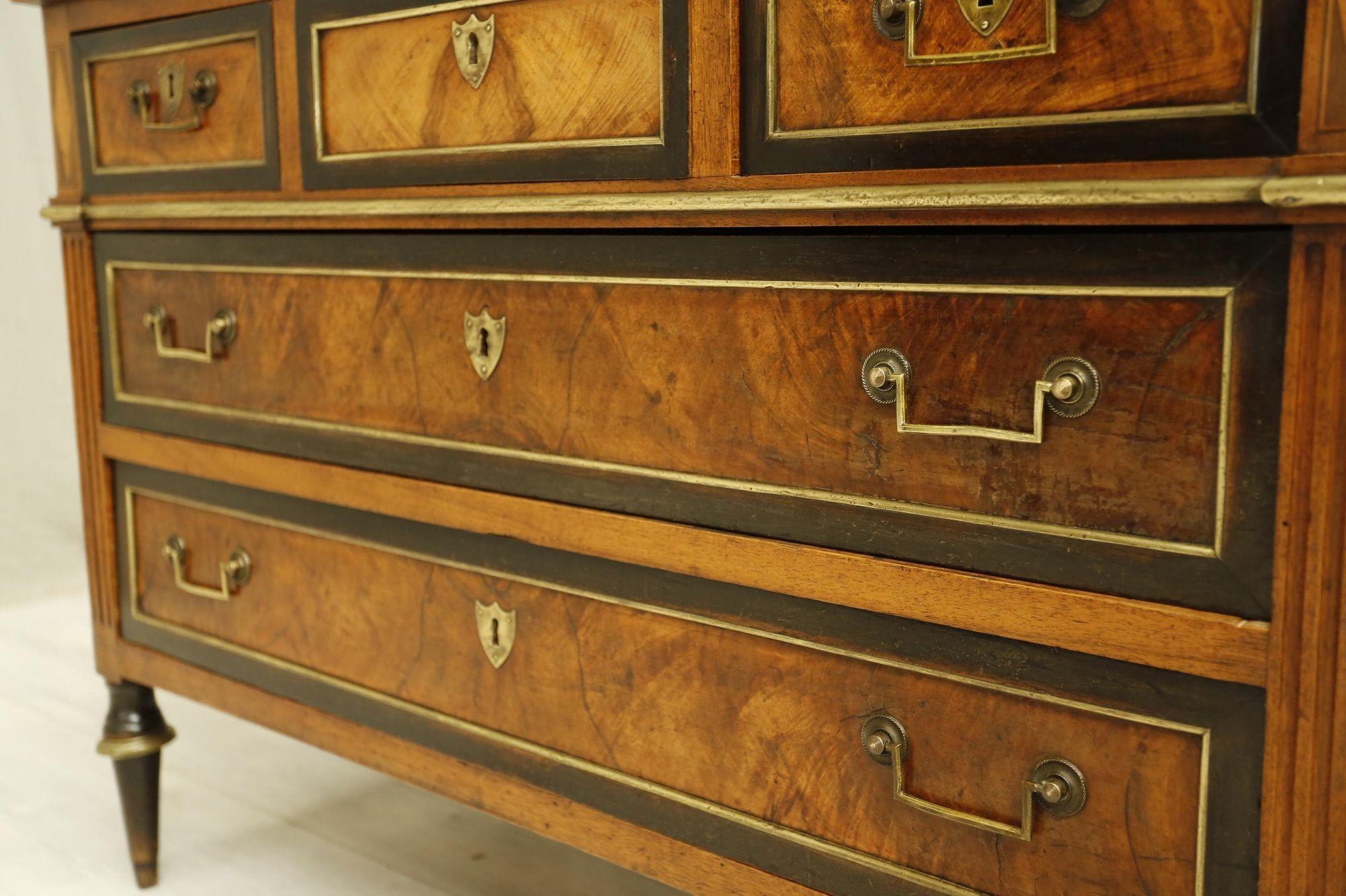 19th Century, French Walnut Chest of Drawers 4
