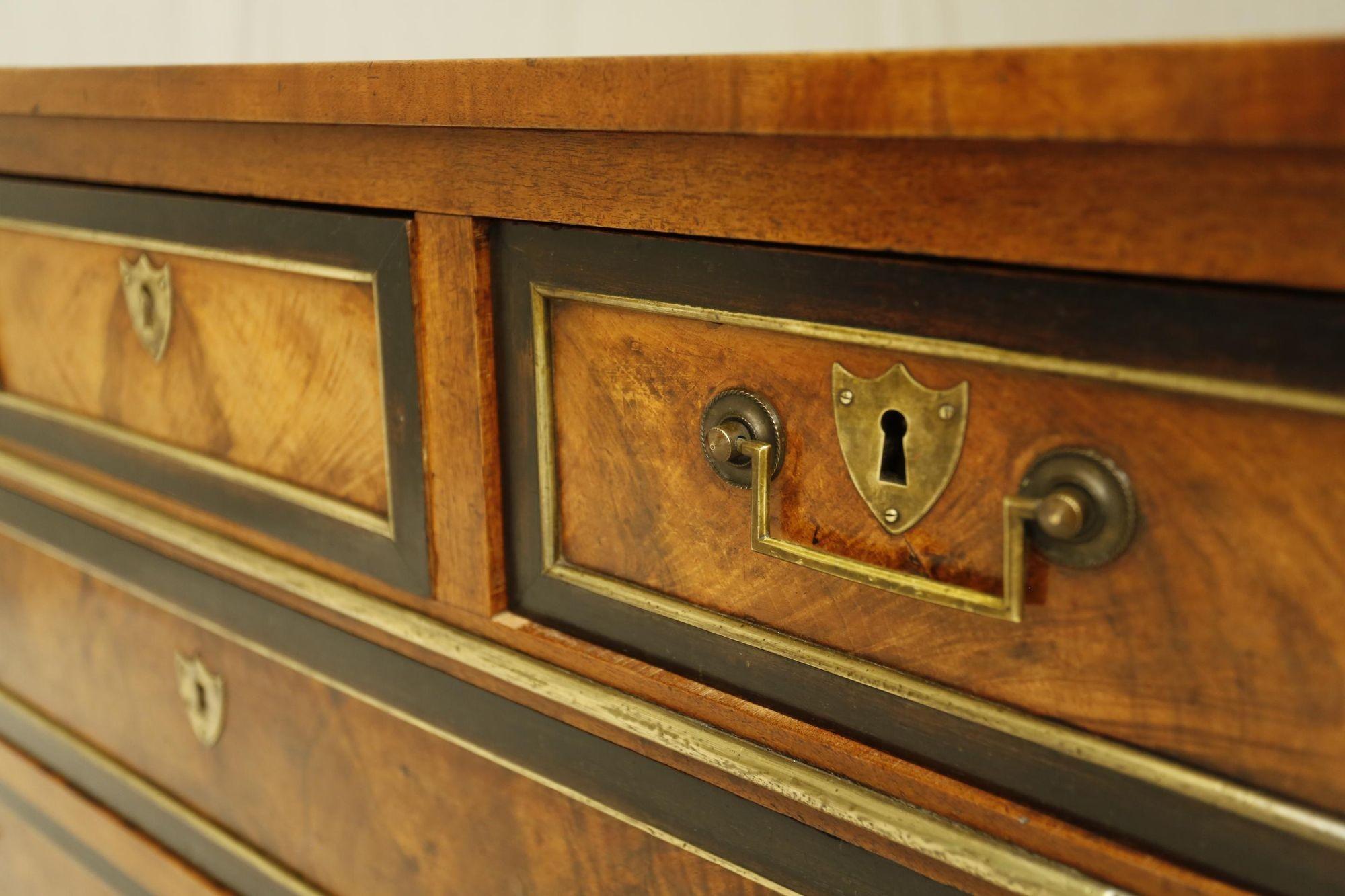 19th Century, French Walnut Chest of Drawers 6