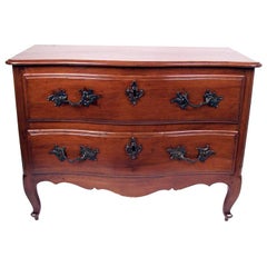 Walnut Two Drawer Commode Louis XV Style French 19th. Century