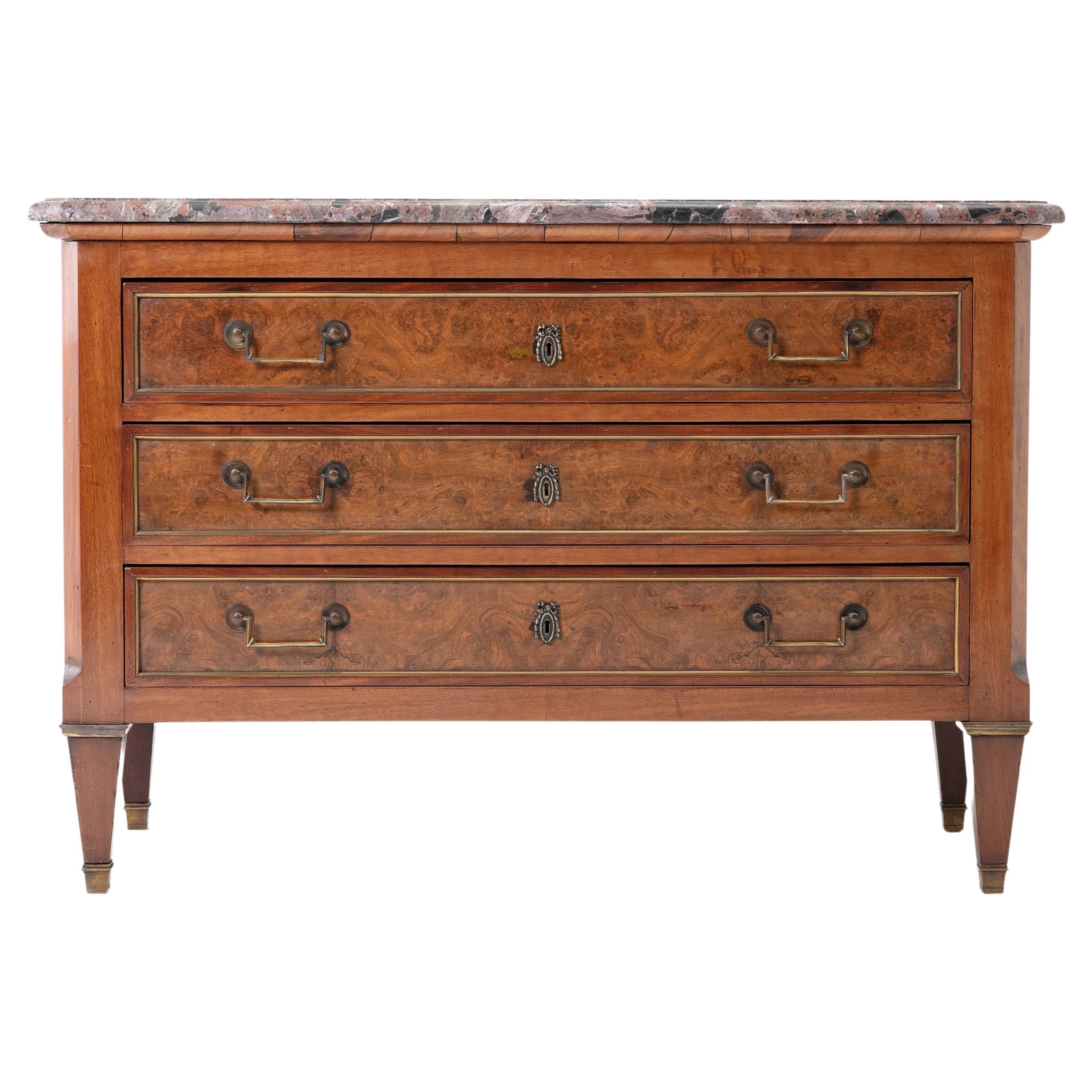 19th Century French Walnut Commode For Sale